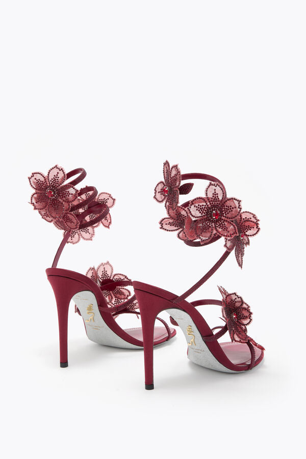 SANDALES -  PEACH FLOWER BOURGOGNE 105 "2 COLORIS"