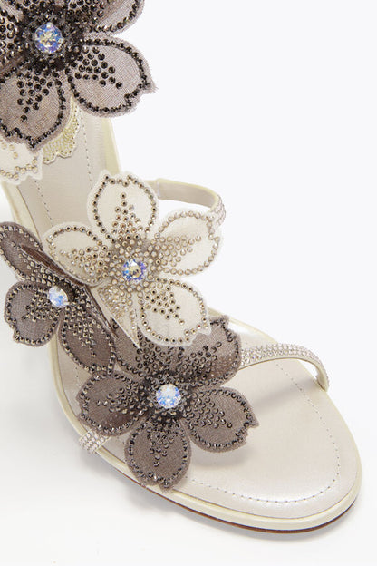 SANDALES - PEACH FLOWER 105 "2 COLORIS"NEW"