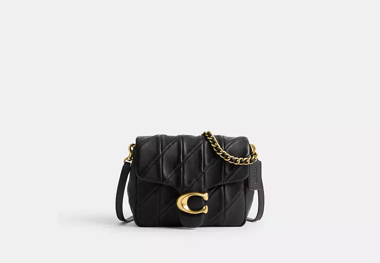 Quilted Tabby Time Square Shoulder Bag