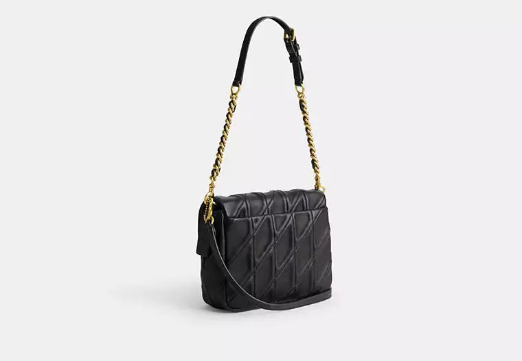 Quilted Tabby Time Square Shoulder Bag