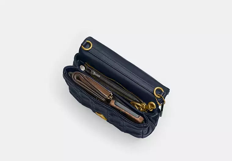 Quilted Tabby Time Square Shoulder Bag